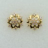 22K Fancy Casting White Stoned Stud